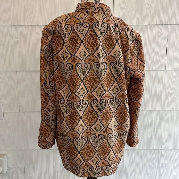 Vintage Bogari 100% Silk One Button Abstract Multi Color Blazer Women's S (C4) - Picture 6 of 12